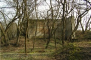 The shooting bunker was hidden in the forest opposite the barracks.