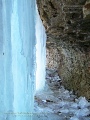 Naturdenkmal Tuff-Steilhang mit Eiszapfen behangen!